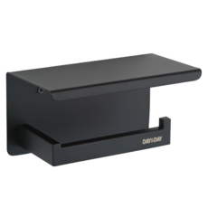 DAY&DAY 日日家居 手機及捲筒衛生紙架 #304不鏽鋼 C0039BK W180*D100*H95MM, 黑色, 1個