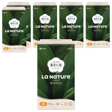 라네이처 좋은느낌 네이처백 팬티라이너, 롱, 56개입, 6개