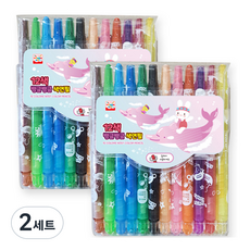 YOUNG ART Bangle Bangle彩色鉛筆 粉色 2入, 12 種顏色, 2套