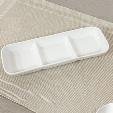 PAULUS 圓弧方形3格小菜盤, 單色, 1個