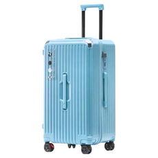 大容量行李箱 登機箱, 20吋/26吋/28吋/32吋/36吋, TSA海關鎖, 萬象剎車輪, 冰川藍色