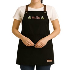 프리미엄 포켓 방수 앞치마, 블랙, 1개