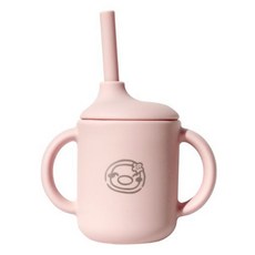 PUKU 藍色企鵝 午茶三用矽膠吸管學習杯, 耐熱230°C, 適合6個月以上嬰幼兒, 120ml, 1個, 草莓