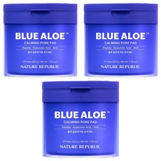 네이처리퍼블릭 블루 알로에 카밍 포어 패드, 70매입, 220g, 3개