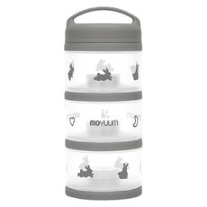 모윰 3단 항균 분유케이스, 블랙래빗, 1개