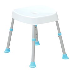 ORANGE PLUS 悅康品家 Gentle 洗澡風呂椅凳, Tool Free Small Shower Seat, 49 x 39 x 30~40cm, 白色, 1個