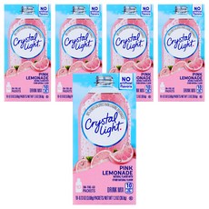 Crystal Light 粉紅檸檬汽水沖泡粉 無人工香料, 3.68g, 10條, 5盒