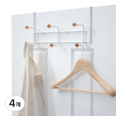 코멧 홈 우드볼 도어행거, 혼합색상, 6구, 4개