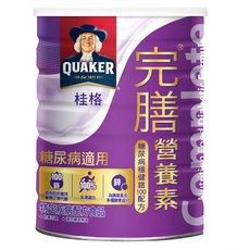 QUAKER 桂格 完膳 完膳營養素 糖尿病穩健配方, 900g, 1罐