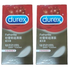 durex 杜蕾斯 超薄裝衛生套, 12個, 2盒