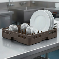 營業用洗碗機碗籃 64格, 1個, 1層, 棕色