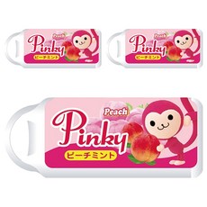 Pinky 薄荷糖 水蜜桃口味, 暢銷多年, 榮獲消費者回購率第一, 獨家台日專利開發技術, 7g, 3個