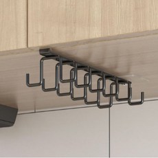 B2WIN 廚房杯架 寬2.5cm, 黑色, 1個