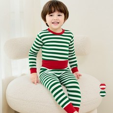 unifriend 童款高腰護肚條紋衛生衣套裝