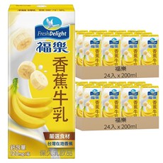 福樂 香蕉調味乳 含Oligo寡糖 200ml, 48入
