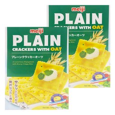 meiji 明治 燕麥 蘇打餅乾, 104g, 2盒