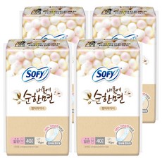 쏘피 내몸에 순한면 팬티라이너, 일반, 40개입, 4개