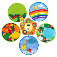 Chicco 四季聲光拼接遊戲墊 內含5款特色觸感圓墊, 1個