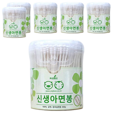 PIGBEE 安全螺旋棉花棒, 300支, 6罐