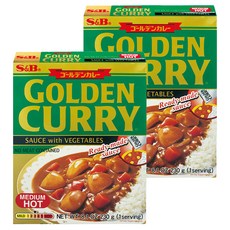 S&B 金牌蔬菜咖哩醬 中辣, 230g, 2個