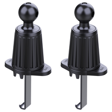 BEEZAP 出風口掛勾固定式手機平板支架 17mm球頭, 2個, 黑色