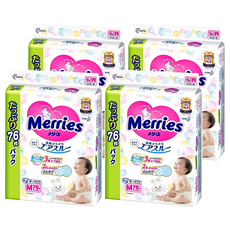 Merries 妙而舒 日本境內版 金緻柔點透氣尿布 6~11kg, M, 304片