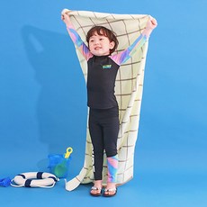 GOING KIDS 孩童文字印花插肩防曬長袖泳衣+長褲套裝