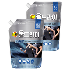 테크 울드라이 중성세제 엑스퍼트 리필, 1.3L, 2개