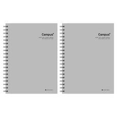 POPO FANCY 簡約筆記本 灰色、棕色、米黃色、藍色 2包, 灰色, 2個