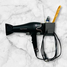 Inmuse 免打孔吹風機架, 灰色, 1個