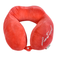 熊圓 羅倫駝峰頸枕, 櫻花粉, 30 x 30 x 12cm