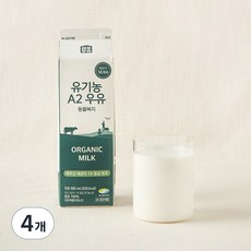 삼양제주우유 유기농 A2 우유, 900ml, 4개