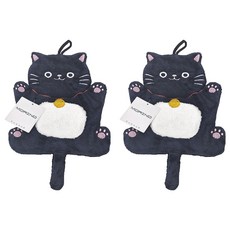 MORINO 摩力諾 造型擦手巾 24 x 35cm 黑金貓, 1條, 2條