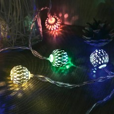 TREE WALKER LED摩洛哥球燈串 USB充電 約300cm, 彩光, 1個