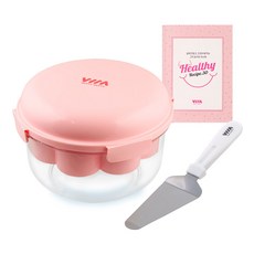 WITTY MITTY Loving 乳清分離器 2.6L + 蛋糕鏟 + 食譜書組合, 1個, 粉紅色