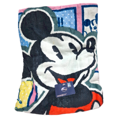 MICKEY MOUSE 米奇 迪士尼米奇好朋友海灘巾 76*152CM 375G 100%棉 台灣製, 粉色, 1條