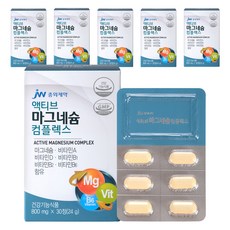 JW중외제약 액티브 마그네슘 컴플렉스, 30정, 6개