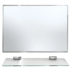 雙手萬能 歐式精品橫向除霧鏡 附平台 + 平台夾 600x450mm 台灣製造, 97827N