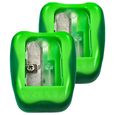 LYRA Groove 3合1胖胖三角洞洞筆專用削筆器, 顏色隨機, 2個