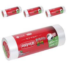롯데이라이프 뜯어쓰는 롤백 중형 25 x 35 cm, 중(M), 800개입, 4개