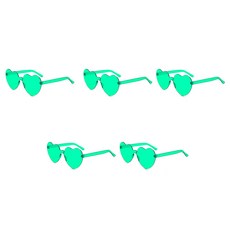 알로데 그라데이션 하트 파티안경, TYPE03그린, 5개