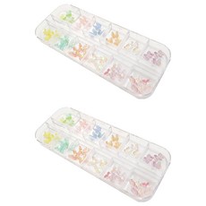 極光雙蝴蝶飾品 12種 x 3p 套組 KN-P1036, 混合色, 2套