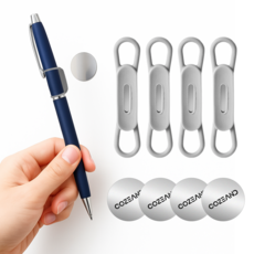 코지앤드 마그네틱 냉장고 펜 홀더 + 자석 세트, 그레이