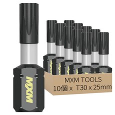 MXM TOOLS 抗衝擊單頭星型起子頭 MB24006 T30 x 25mm, 10個
