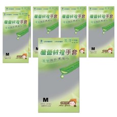三花 蘆薈絨裡手套 天然乳膠 蘆薈精華 內植絨毛, M, 綠色, 6雙