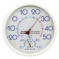 COMET 超大字機械式溫濕度計, 白色 + 藍色, 1個