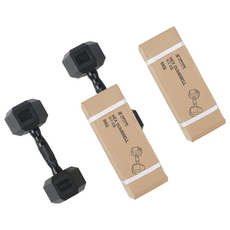 집콕스포츠 고무 육각 덤벨, 5kg, 2개