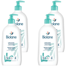 Biolane 法貝兒 溫和保濕乳液, 維生素E抗氧化, 添加甘油保濕因子, 350ml, 4瓶