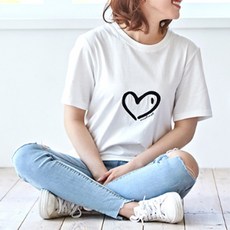 monfimafi 男女通用透氣愛心愛心短袖