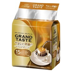 KEY COFFEE 淡雅研磨濾掛咖啡, 1個, 15個裝, 6g